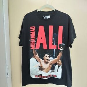 Muhammad Ali Mens S Black Red Cotton Tee T-shirt Boxing Retro Streetwear